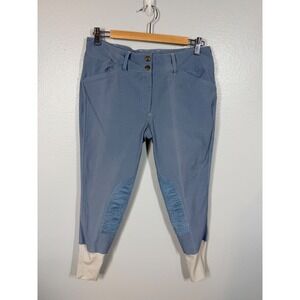 TuffRider Breeches Women 32 Cadet Blue Sierra Knee Patch Riding Pants Equestrian